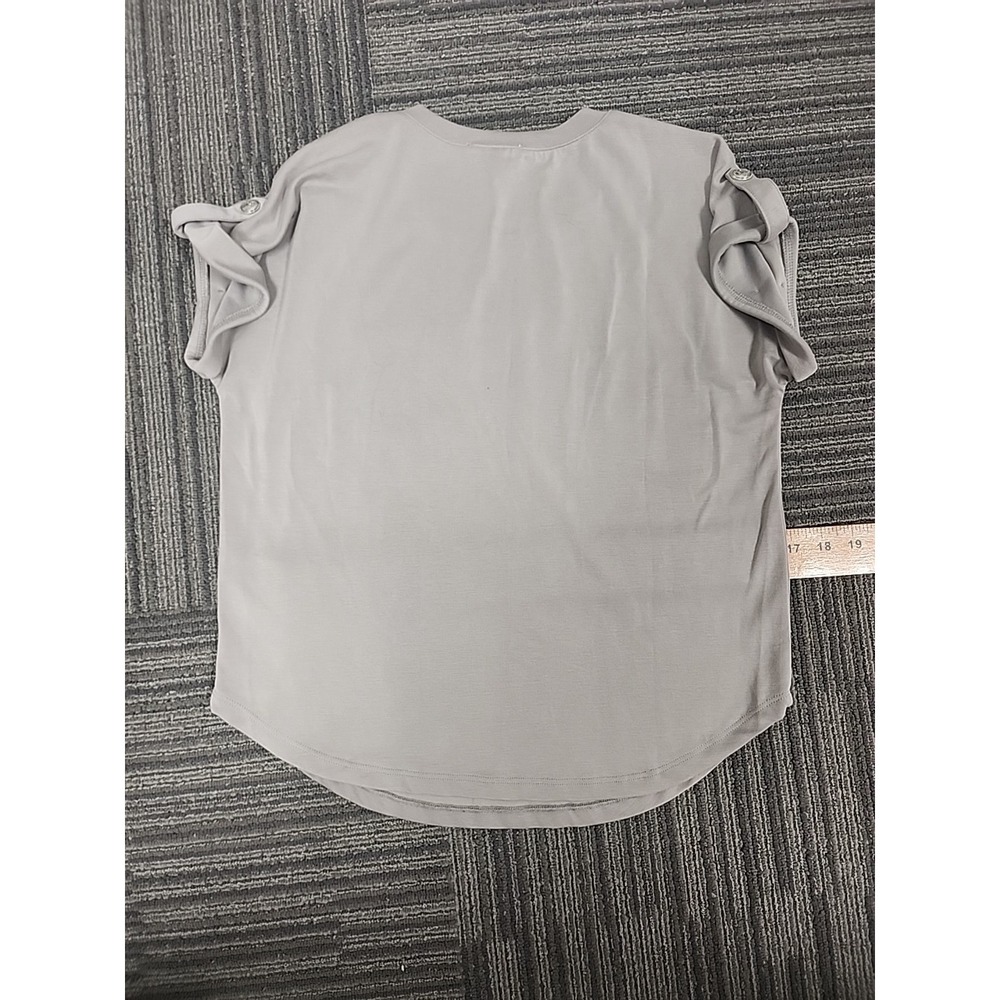 Cable And Guage Cropped Sleeve Top XS Women Grey. Soft - Picture 9 of 10